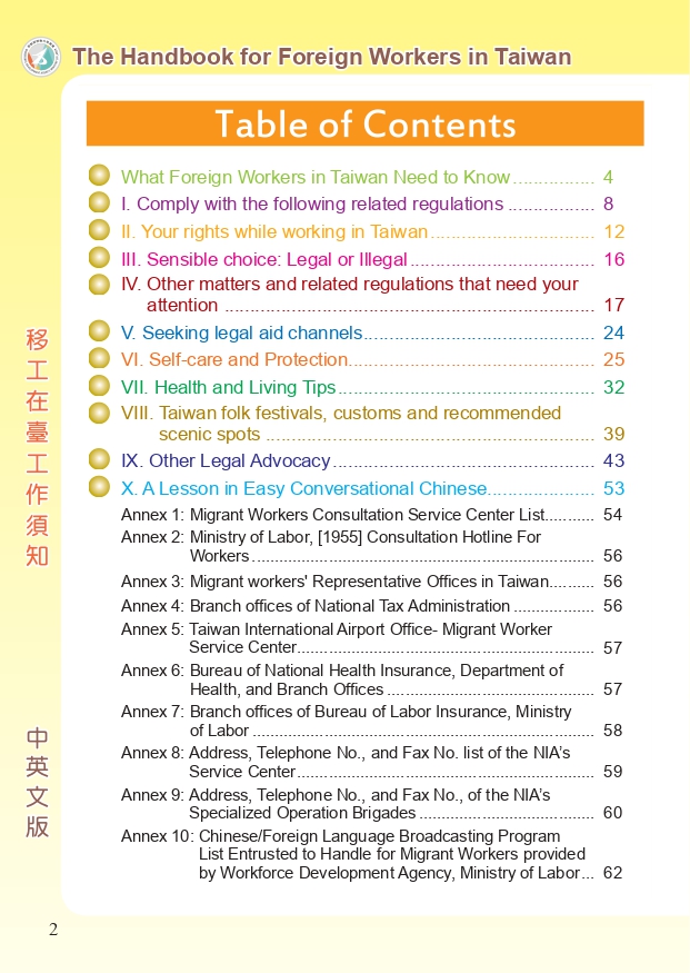The Handbook for Foreign Workers Taiwan電子書宣導專區 外國人勞動權益網
